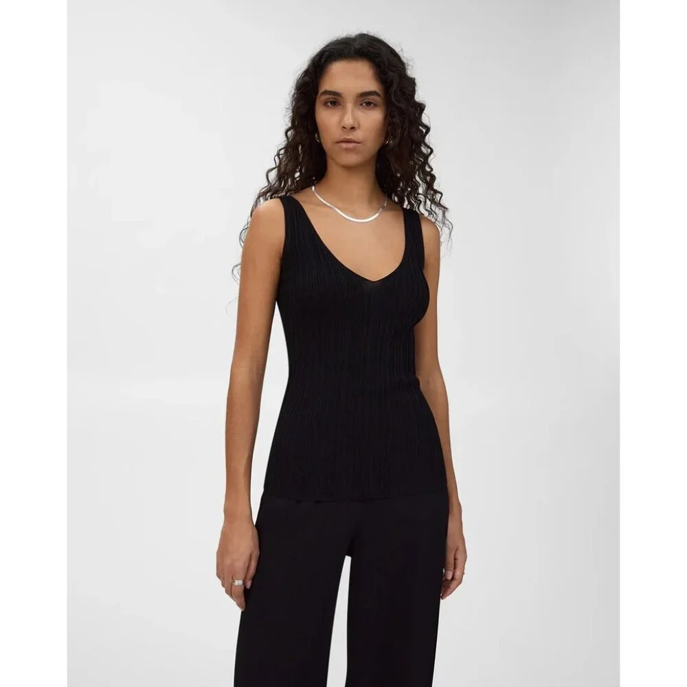 Ivy Oak Kym Knit Top in Black 36 New Womens Tank Sleeveless